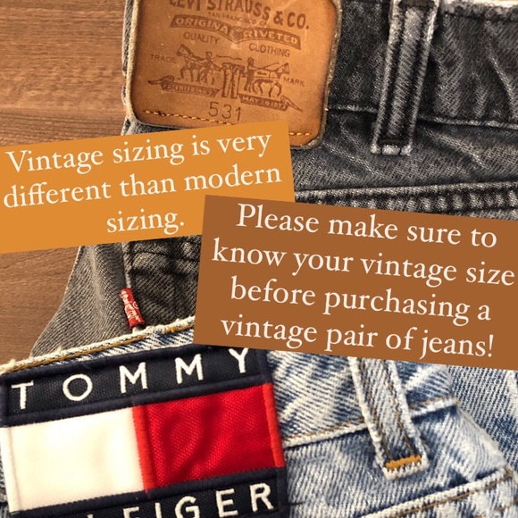 Vintage Jeans Size Guide - Picture 2 of 10
